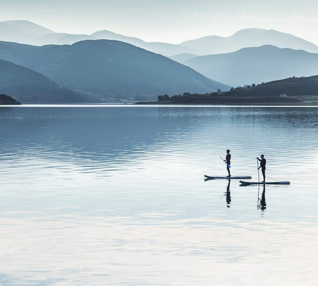 Paddleboarding in Loch Broom Ullapool
